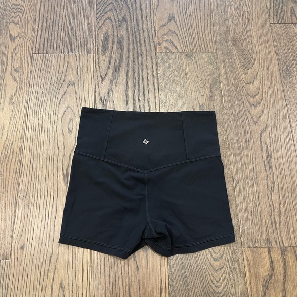 Athleta Ultra High Rise Elation Shortie Black Shorts S Small 3” - Picture 4 of 6